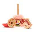 Deer fawn pyramid stacking toy product photo back T