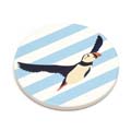RSPB Puffin striped coasters, set of 4 product photo back T
