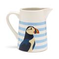 RSPB Puffin striped jug product photo back T