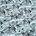 Swallows and sea organic cotton apron product photo front T