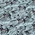 Swallows and sea organic cotton tea towel, set of 2 product photo ai5 T