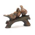 Three birds on a branch bronze ornament product photo side T