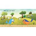 Two little dickie birds sitting on a wall by Russell Punter & Vanessa Port product photo side T