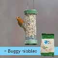 RSPB Ultimate easy-clean® nut & nibble bird feeder, small, with 1kg buggy nibbles product photo default T