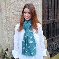 RSPB Recycled cotton scarf, Making a splash collection product photo front T