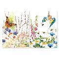 Watercolour wildlife mini greetings cards, pack of 8 product photo default T