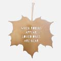 Gold leaf ornament 'When Robins appear loved ones are near' product photo back T
