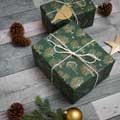 Winter trees recycled wrapping paper, 10 metres product photo side T