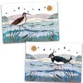 Winter wetlands Christmas cards, pack of 10 (2 designs) product photo default T