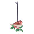 Illustrated wooden Robin Christmas tree decoration product photo default T