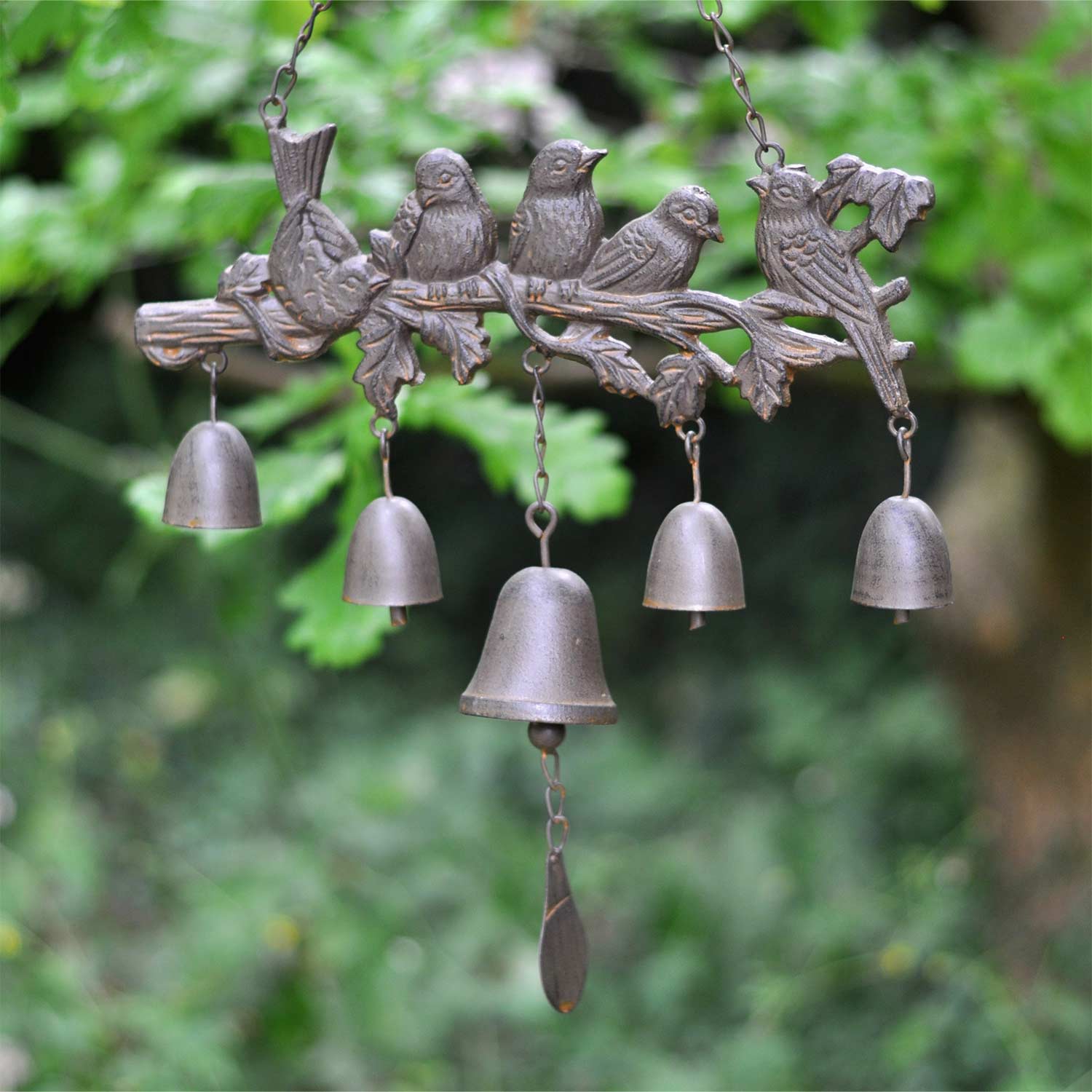 Bird wind chime with bells Garden ornaments