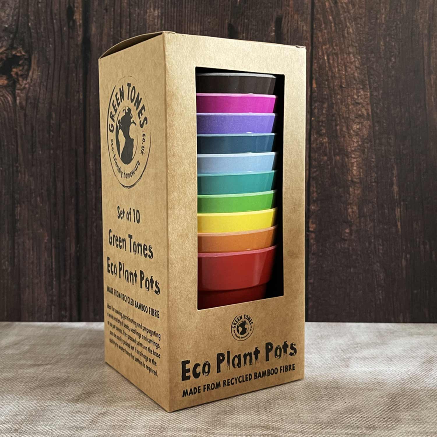 Bamboo plant pots, set of 10 Eco friendly home