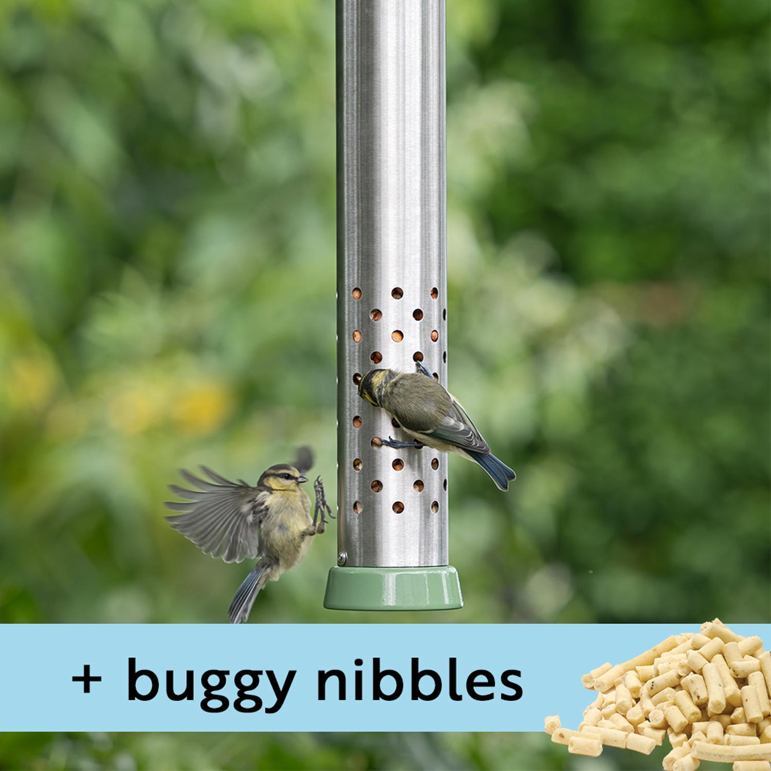 RSPB Ultimate easyclean® cheater bird feeder and buggy nibbles 1kg