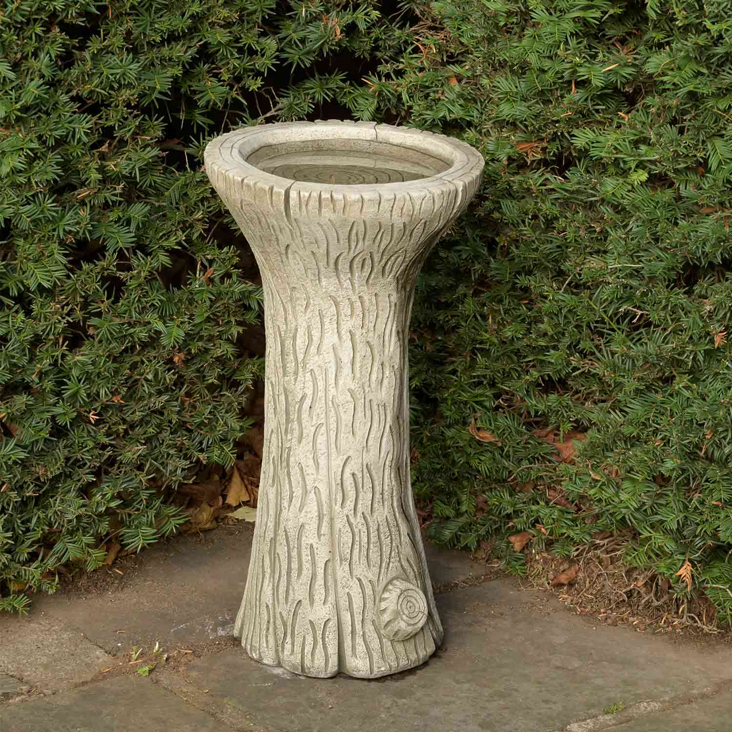 Cast stone woodland bird bath Stone bird baths